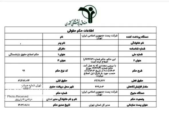 متناسب سازی حقوق بازنشستگان