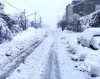 (ویدئو) بارش برف در جاده چالوس