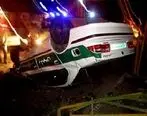 واژگونی خودروی انتظامی در کرمان