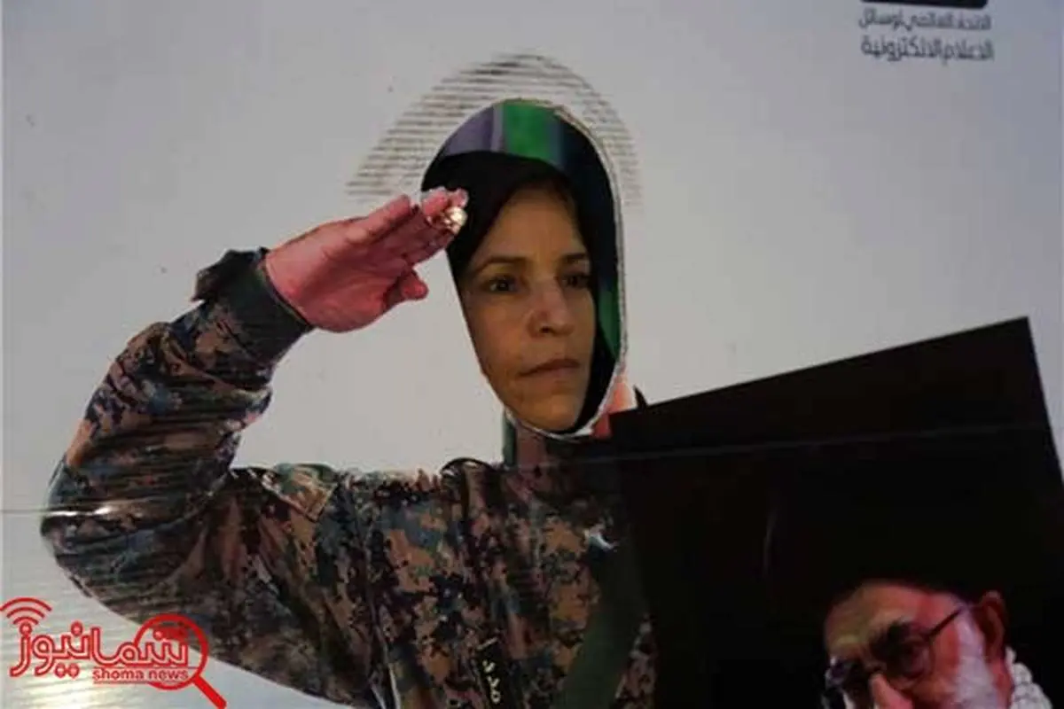 احترام نظامی جالب یک زن +عکس