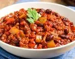 طرز تهیه خوراک چیلی با گوشت چرخ کرده / درست کردن یک خوراک خوشمزه و عالی با لوبیا و گوشت چرخ کرده 