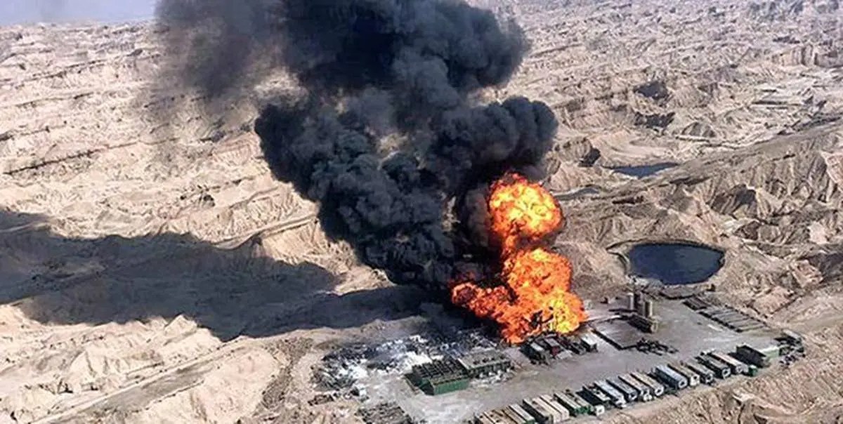هدر رفت ۴ هزار بشکه نفت خام در حادثه آتش سوزی میدان رگ سفید