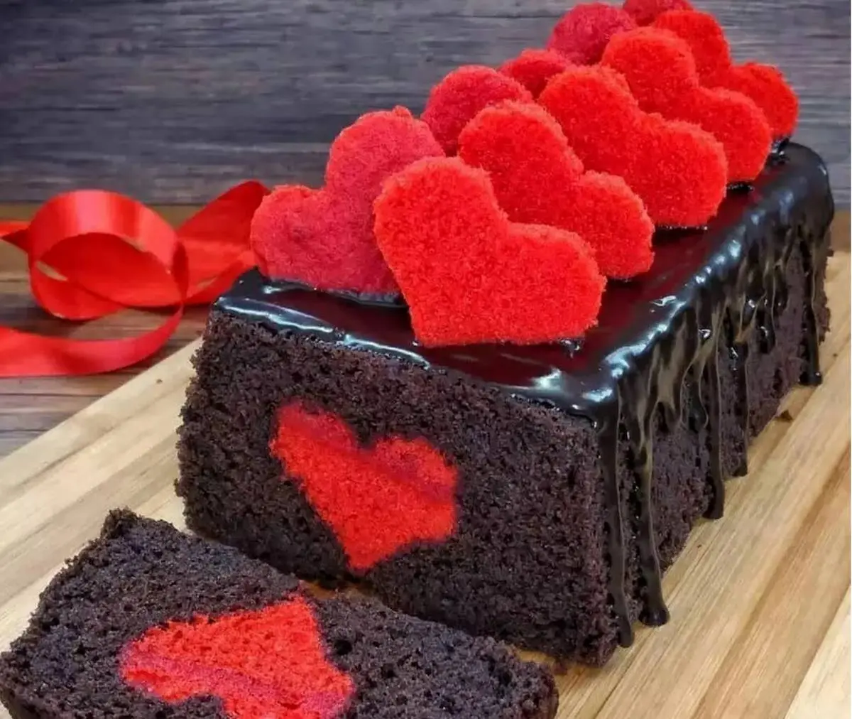 طرز تهیه کیک قلبی شکلاتی برای ولنتاین  | با این کیک ولنتاین را بترکون