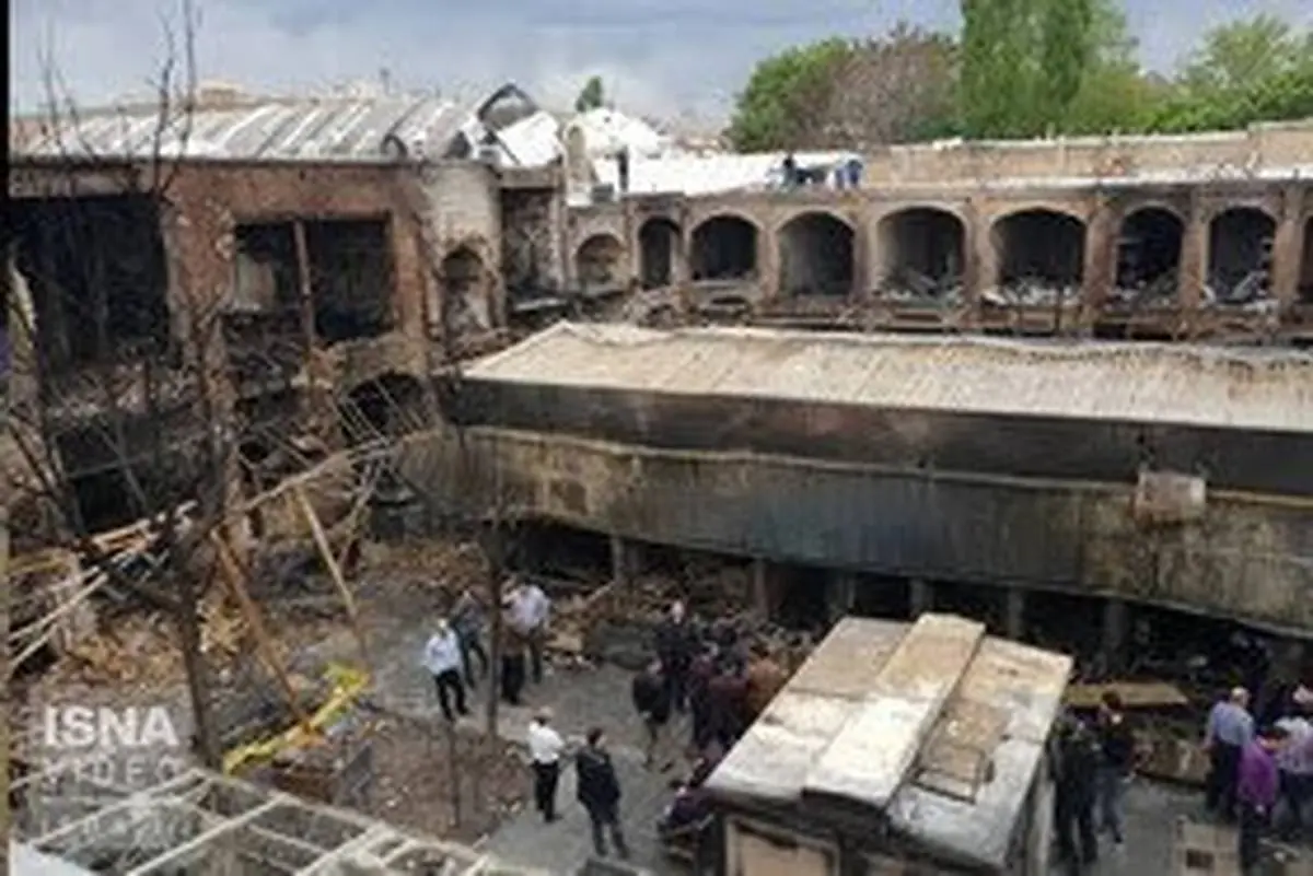 علت اتش سوزی بازار تبریز مشخص شد