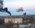 فیلم آخرالزمانی از حمله هلیکوپترهای روسیه به فرودگاه اوکراین