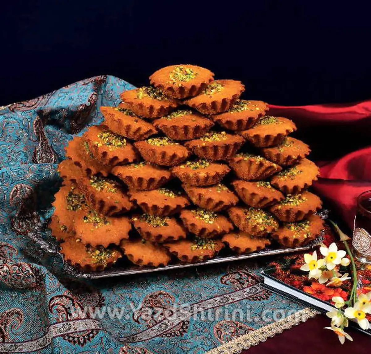 طرز تهیه کیک یزدی زعفرانی خانگی خوشمزه اصل یزد