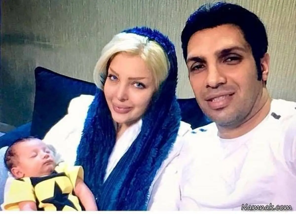 عکس سپهر حیدری در کنار همسر و فرزندش در بیمارستان + عکس