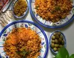 طرز تهیه پلوی نخود فرنگی با مرغ ریش ریش شده