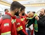 حضور کاروان خادمین حرم مطهر حضرت امام رضا (ع) در شرکت صبا فولاد خلیج فارس