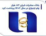 بانک صادرات ایران 83 هزار وام ازدواج در سال 1403 پرداخت کرد