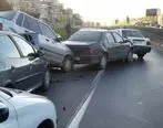 10 مصدوم در تصادف زنجیره ای تهران + جزئیات 