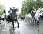 زد و خورد پلیس با معترضان ضد نژادپرستی در لندن + فیلم