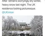 توئیت سفیر انگلیس درباره برف تهران +عکس