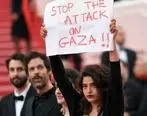 دفاع بازیگر زن از مردم غزه روی فرش قرمز جشنواره کن