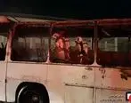 آتش گرفتن ناگهانی یک اتوبوس در شهرری
