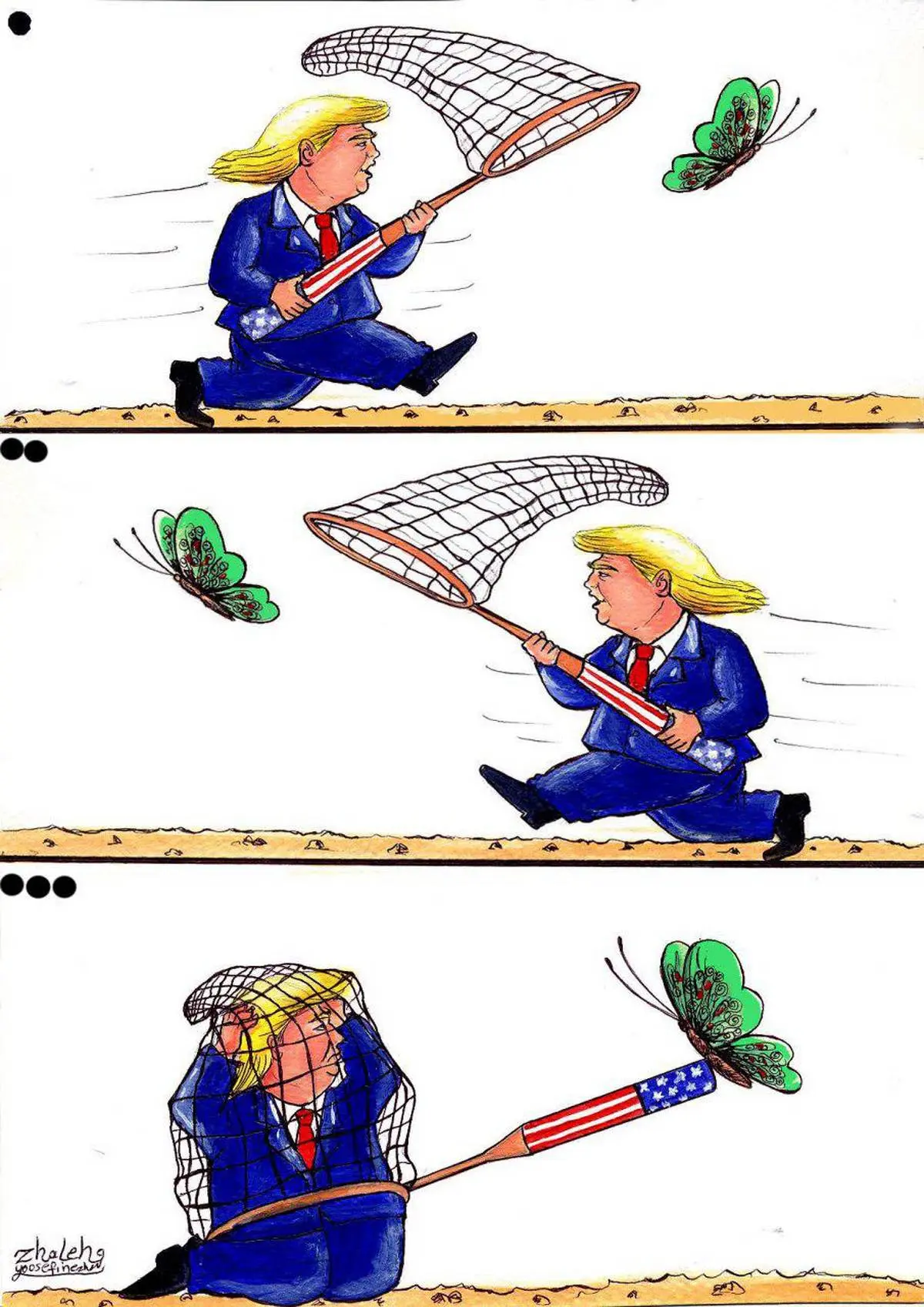 وقتی ترامپ مگسی می شود / کاریکاتور