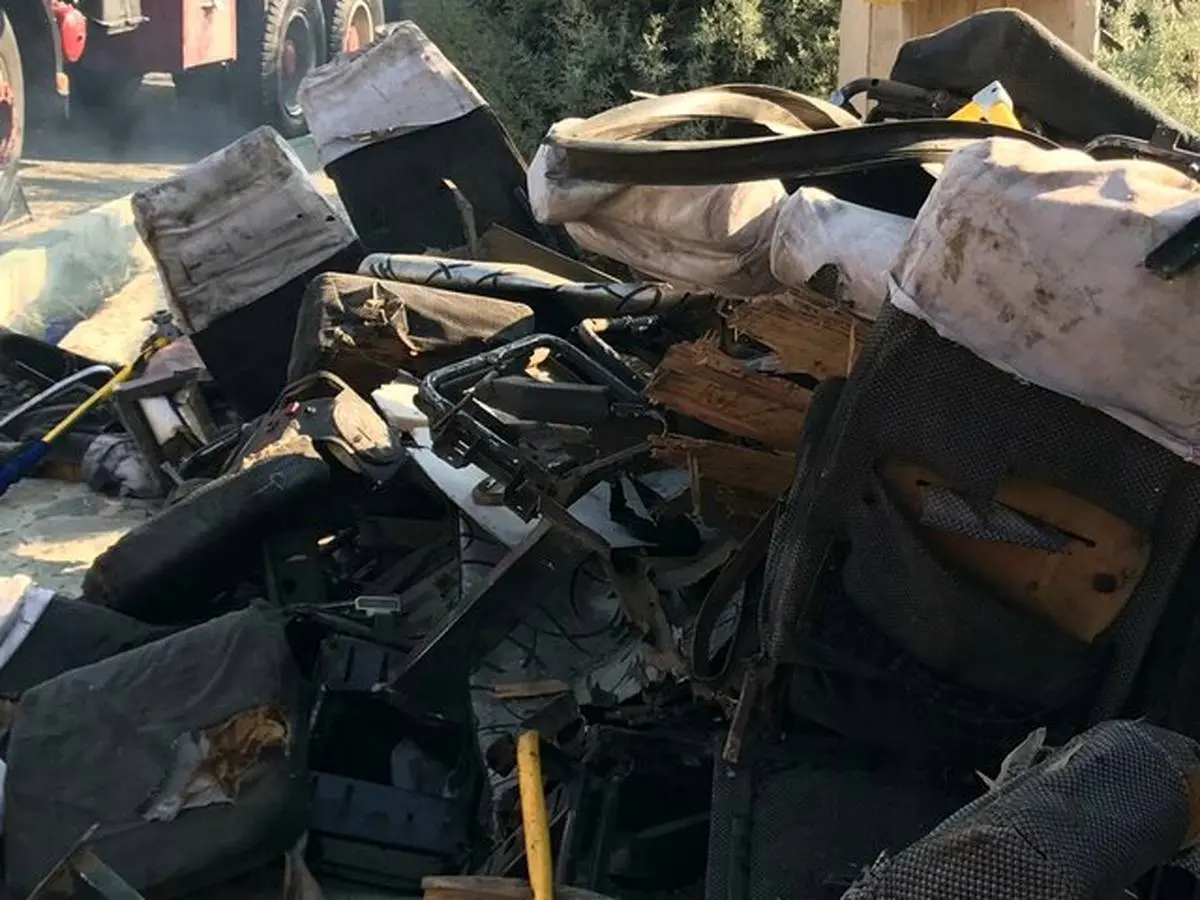 آخرین آمار کشته های حادثه واژگونی اتوبوس دانشگاه آزاد