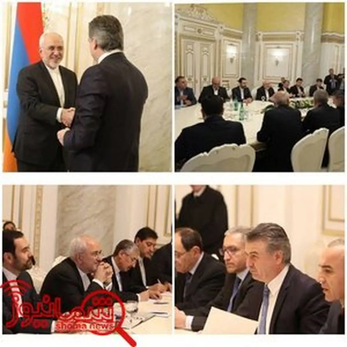 رایزنی ظریف با نخست‌وزیر ارمنستان در ایروان