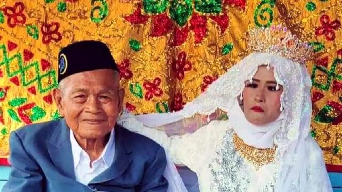 ازدواج مرد ۱۰۳ ساله با دختر ۲۷ ساله + عکس