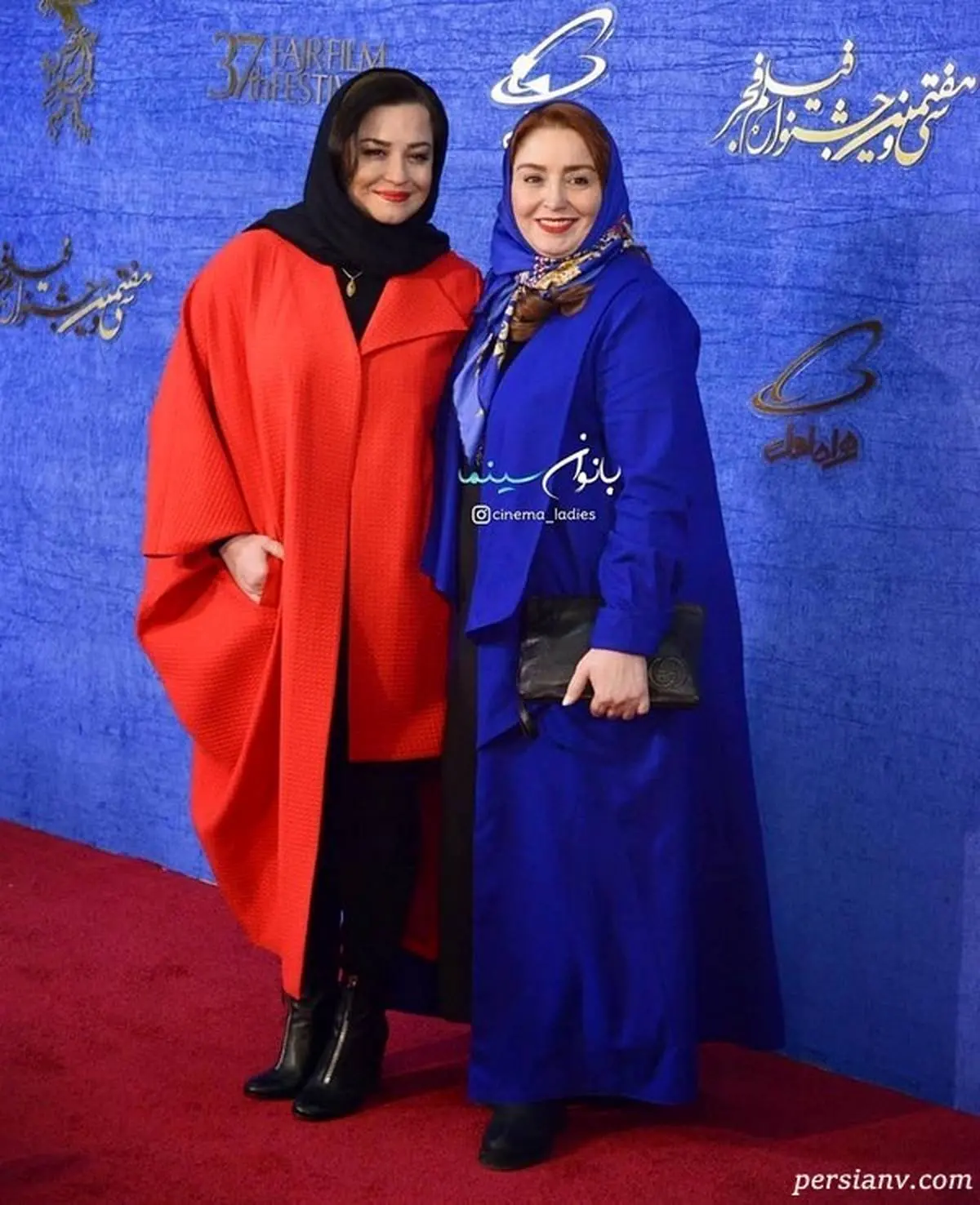 تیپ خفن مهراوه شریفی نیا و زاله صامتی در جشنواره + فیلم
