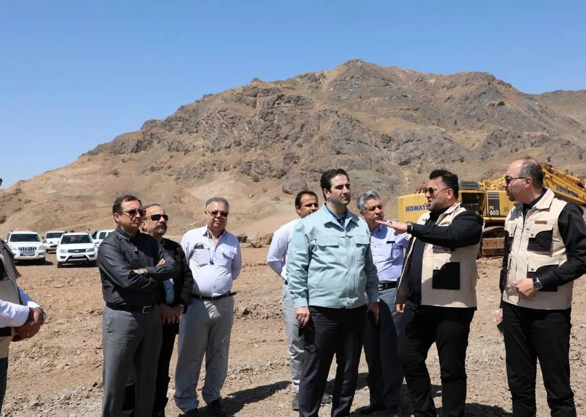 نخستین بازدید دکتر غفوری، در مقام مدیرعامل جدید فولاد خراسان از محل احداث پروژه کنسانتره سنگان