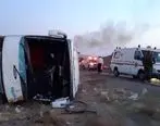 خواب آلودگی راننده علت واژگونی اتوبوس حادثه دیده در آزاد راه کرج - قزوین است