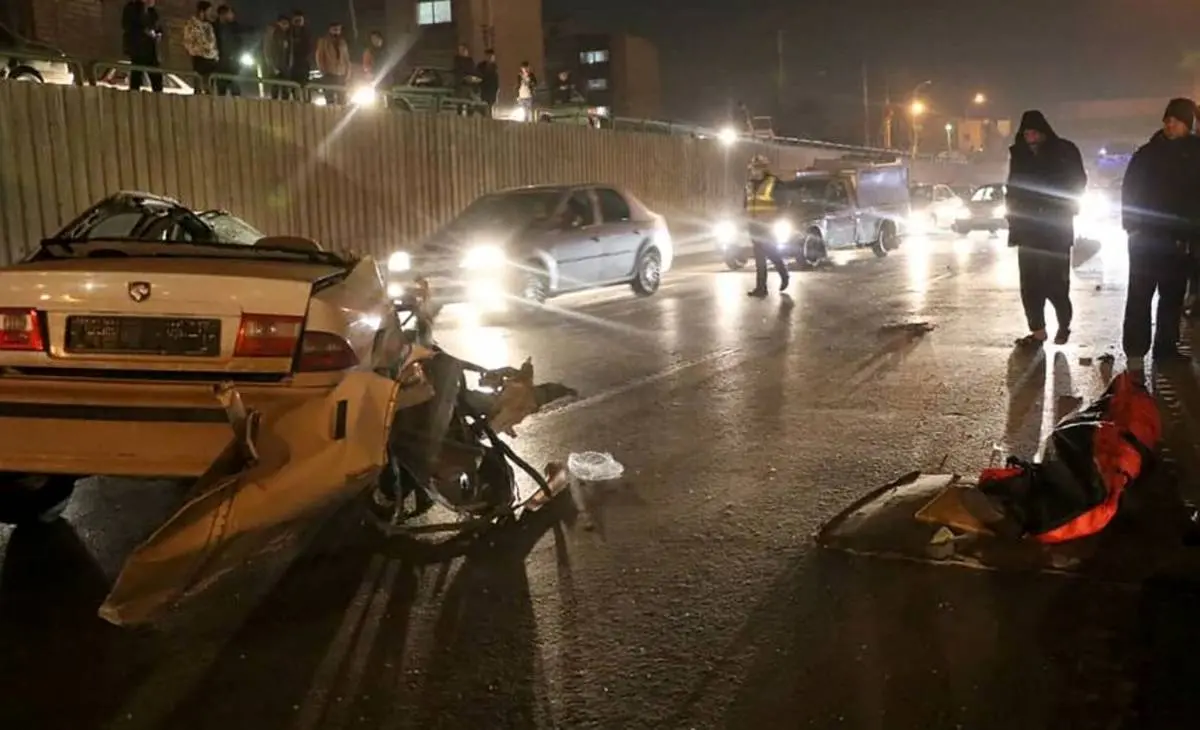مرگ تلخ زن جوان در ماشین در اتوبان خرازی+عکس دردناک