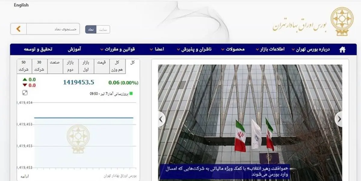 اختلال در سامانههای بورس تهران حل شد