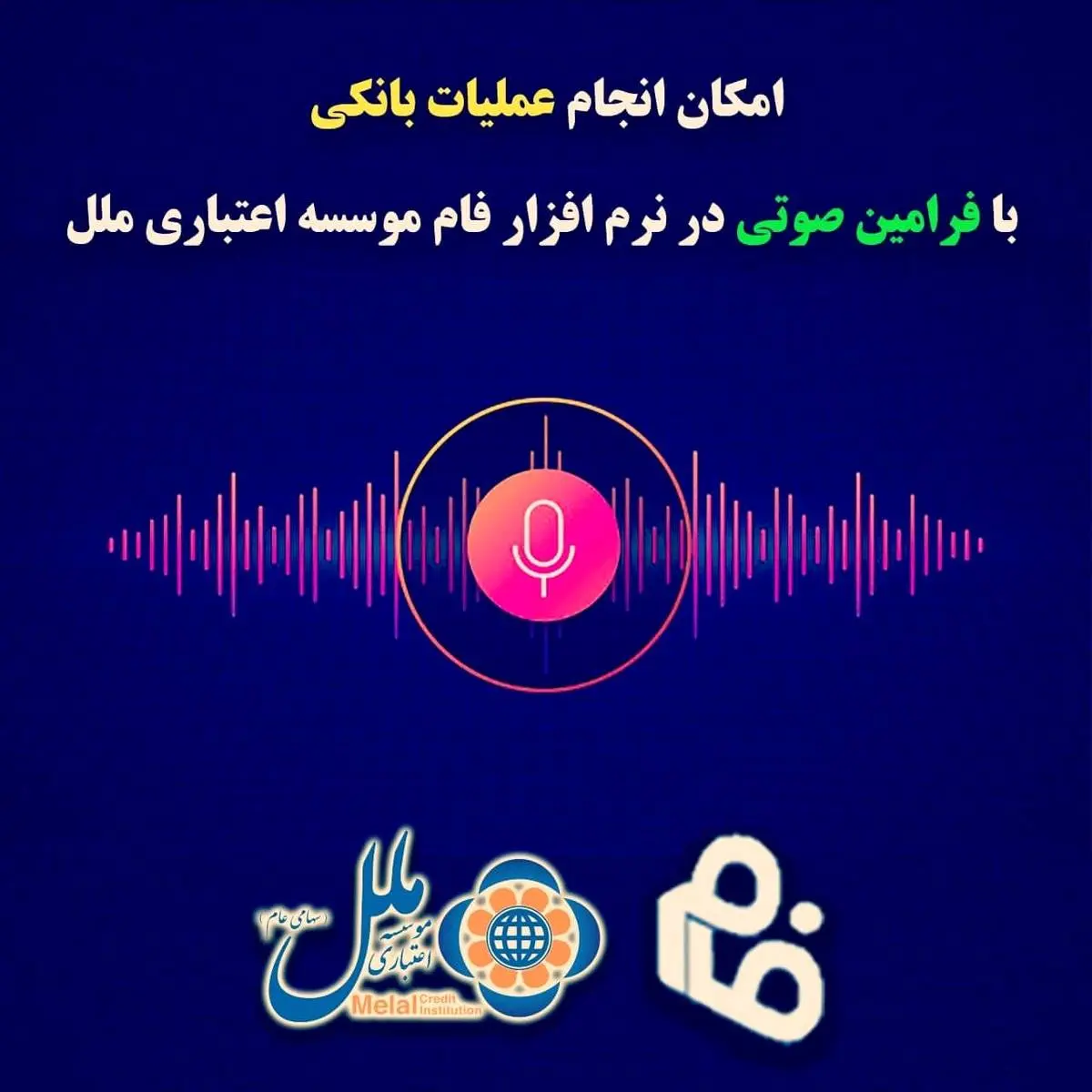 امکان انجام عملیات بانکی با فرامین صوتی در نرم افزار فام ملل

