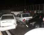 تصادف زنجیره ای ۱۱خودرو در جاده مشهد - گلبهار