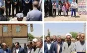 آئین کلنگ‌زنی مدرسه «شهدای بانک سپه» در روستای پرسبانج استان قزوین
