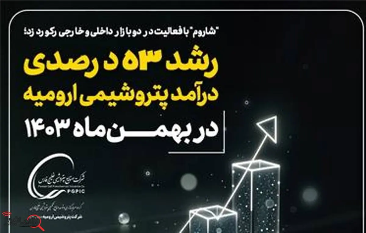 رشد ۵۳ درصدی درآمد پتروشیمی ارومیه در بهمن‌ماه  ۱۴۰۳