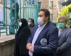 دختر و داماد روحانی در صف رای حسینیه ارشاد + عکس
