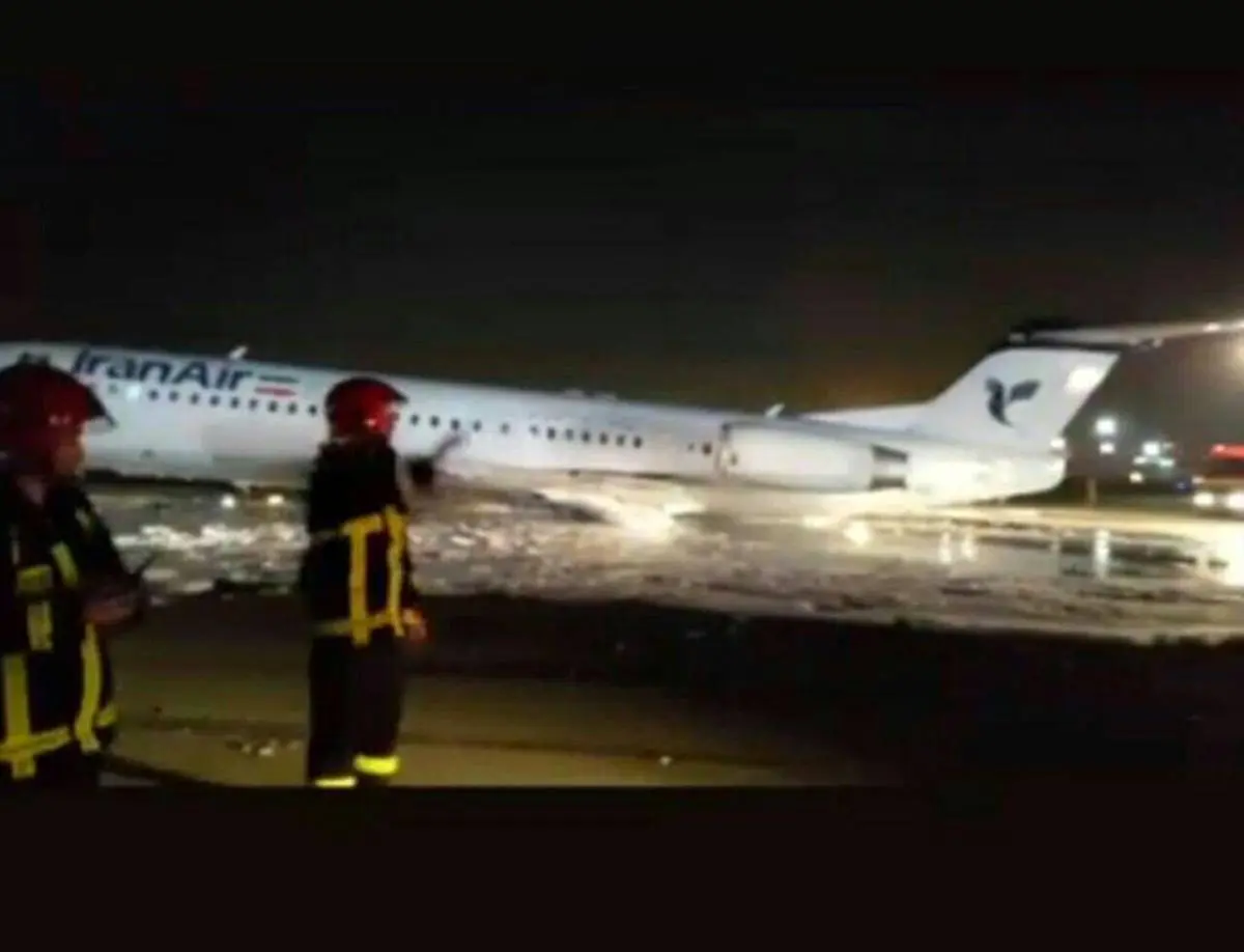 جزئیات آتش سوزی هواپیما در فرودگاه مهرآباد +عکس