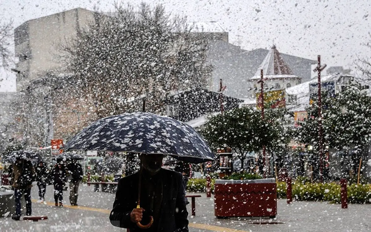 اخطاریه هواشناسی درباره بارش باران و برف