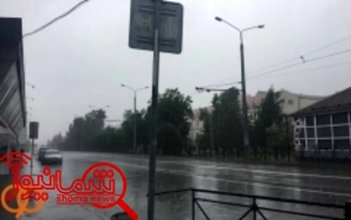 بارندگی شدید در کازان قبل از بازی ایران و اسپانیا