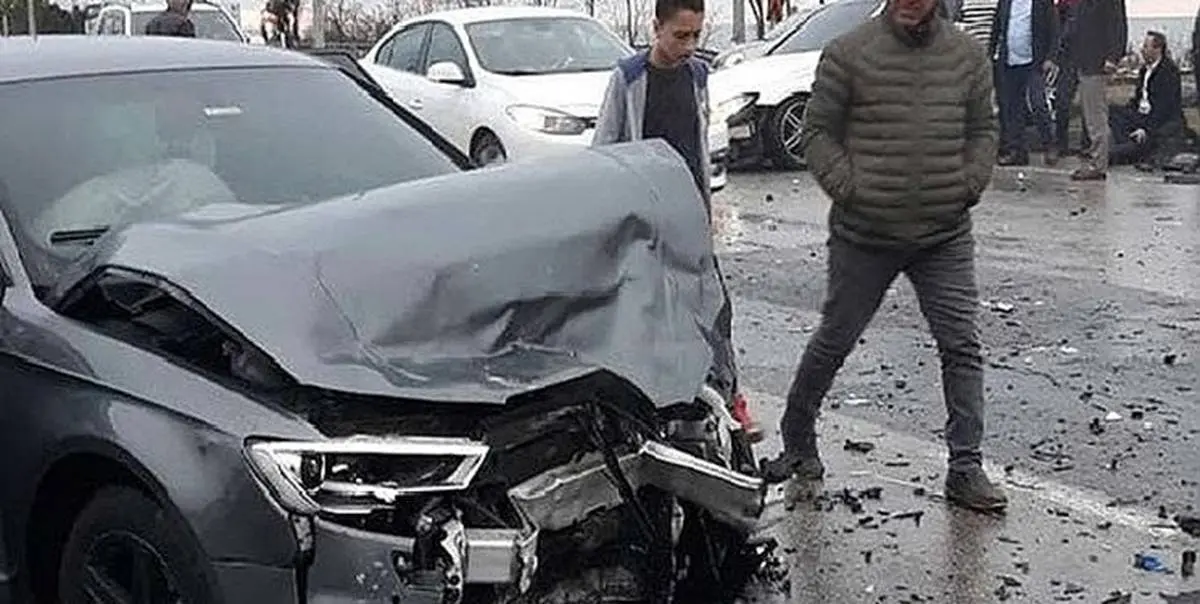 جزئیات تصادف بازیکن ایرانی به همراه نامزدش + عکس