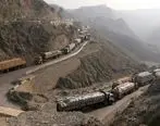 (ویدئو) گرفتار شدن صدها کامیون پشت گذرگاه مرزی 