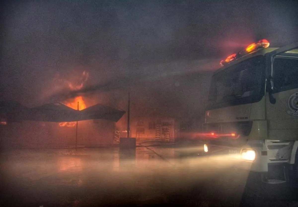 آتش‌سوزی و حریق مهیب در قطار سریع‌السیر جده عربستان+عکس
