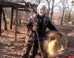 حمله ناگهانی شیرها به صاحبشان در داخل قفس +تصاویر 