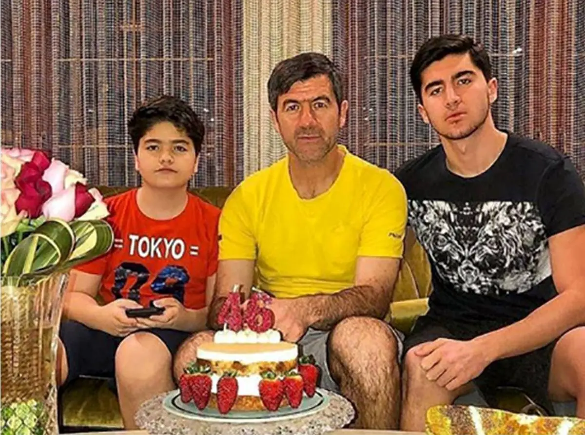 کریم باقری در جشن تولد پسرش + عکس