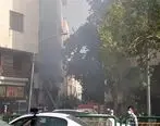 یک پست برق در میدان فردوسی آتش گرفت  + فیلم
