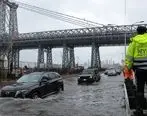 سیل شدید و بارش باران بی سابقه در نیویورک + فیلم