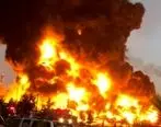 لحظه دلهره آور آتش سوزی در پالایشگاه نفت تهران / ساکنان محل را تخلیه کردند