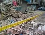 ریزش وحشتناک ساختمان در خیابان ابوذر تهران + فیلم