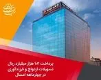پرداخت ۱۰۲ هزار میلیارد ریال تسهیلات ازدواج و فرزندآوری از سوی بانک ملت در چهارماهه امسال