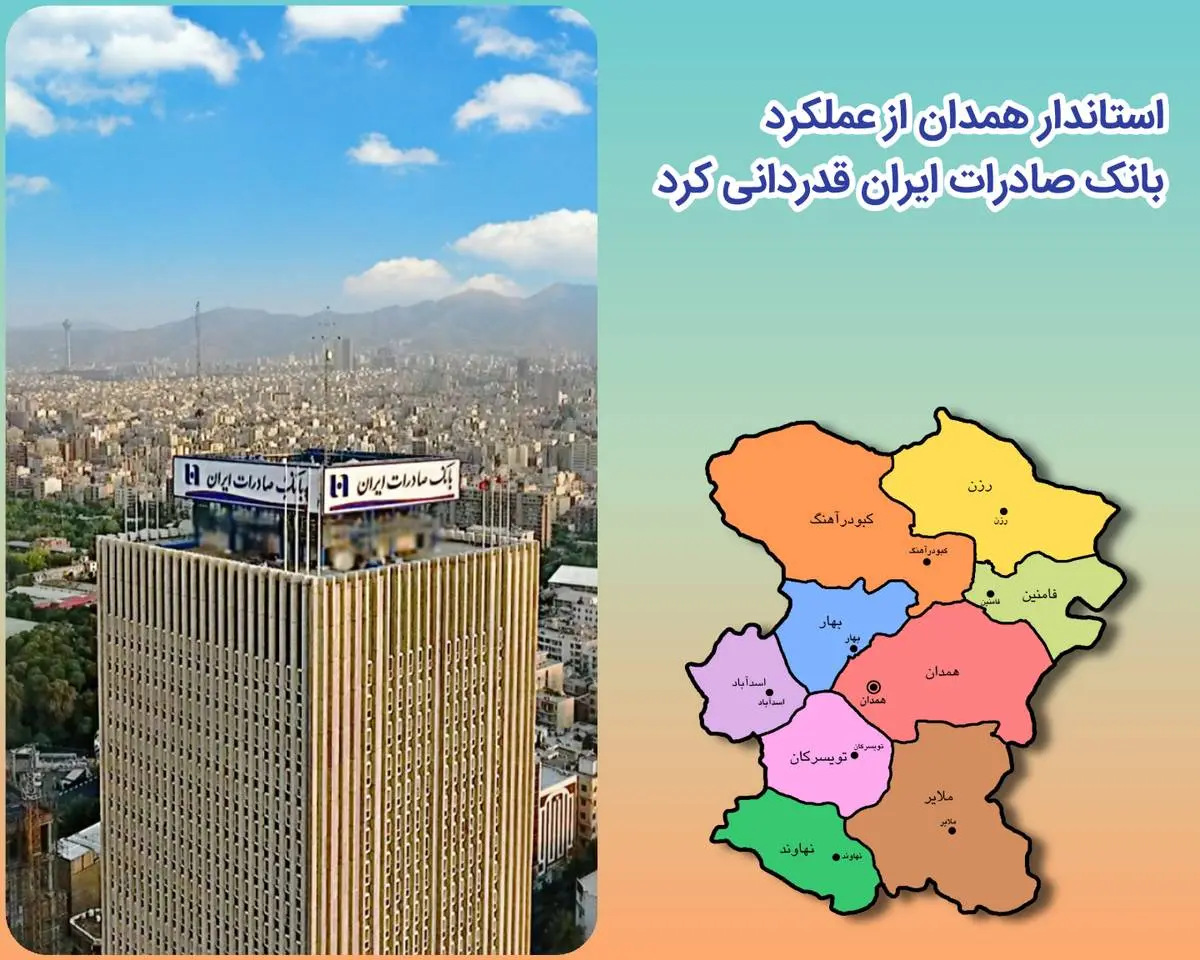 قدردانی استاندار همدان از عملکرد بانک صادرات ایران