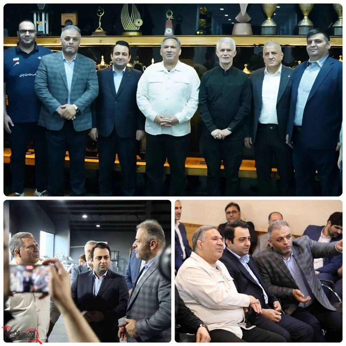 رئیس کمیسیون اقتصادی مجلس و مدیرعامل بانک صادرات ایران در اردوی ملیپوشان وزنهبرداری