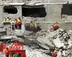 ریزش ساختمان ۴ طبقه در خیابان کمیل تهران