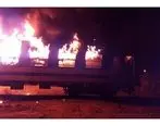 آتش سوزی مهیب قطار مسافربری تهران - اهواز + تصاویر